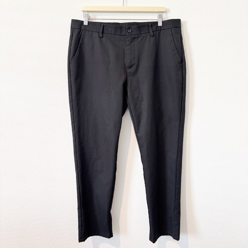 Plaid & Plain Men's Black Dress Pants Slacks Business Casual Wedding Office Work